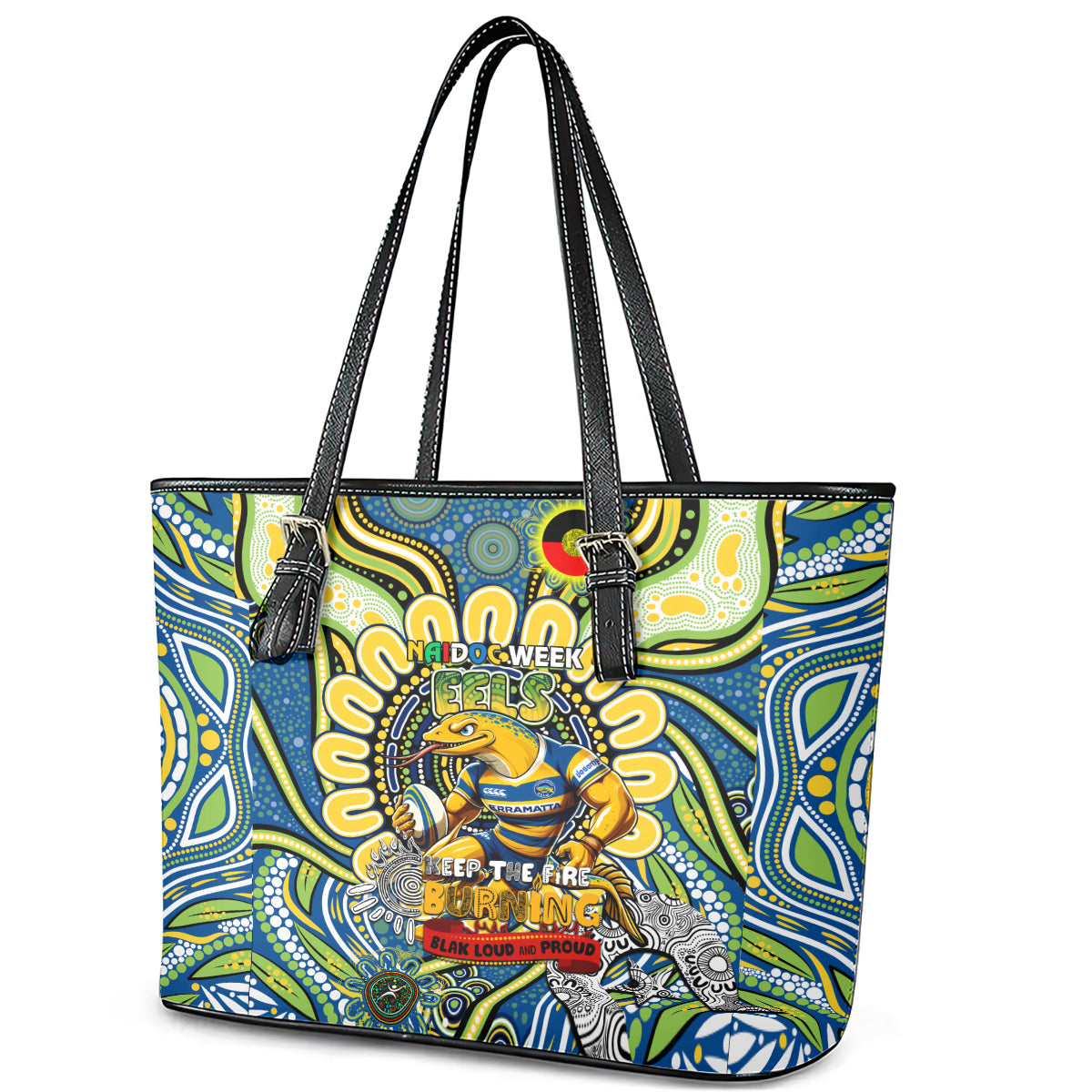 NAIDOC Week 2024 Eels Leather Tote Bag Mascot Rugby