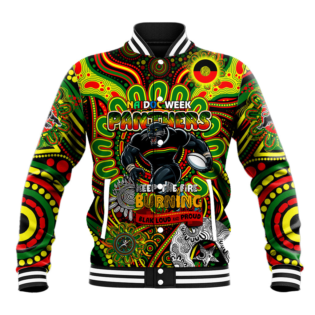 Custom NAIDOC Week 2024 Panthers Baseball Jacket Mascot Rugby