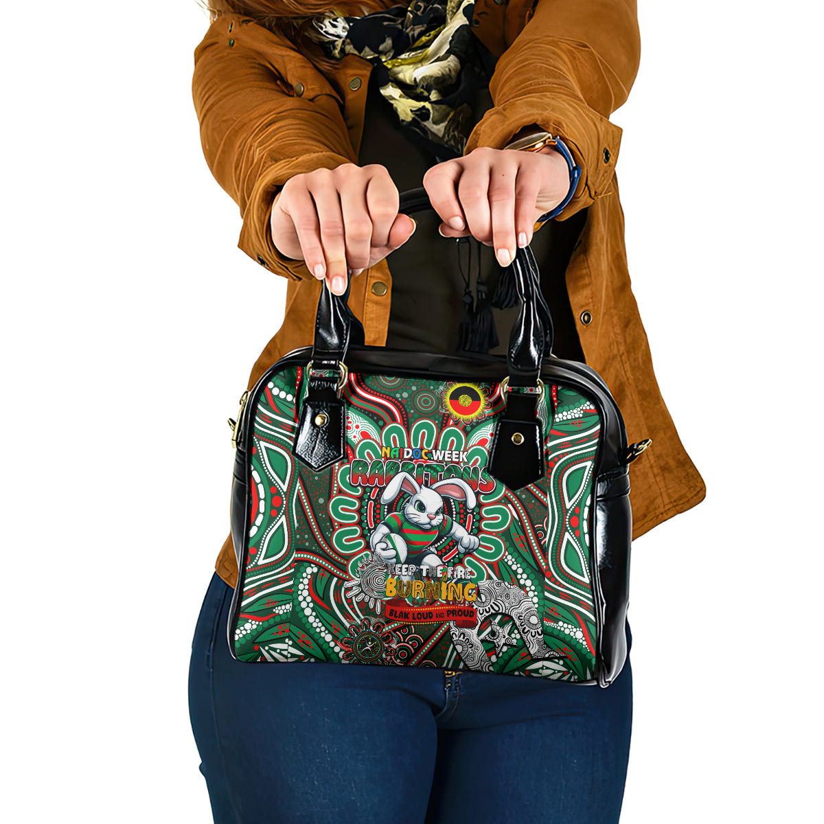 NAIDOC Week 2024 Rabbitohs Shoulder Handbag Mascot Rugby