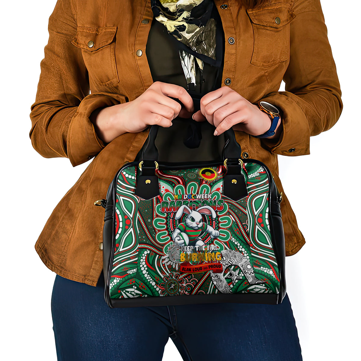 NAIDOC Week 2024 Rabbitohs Shoulder Handbag Mascot Rugby