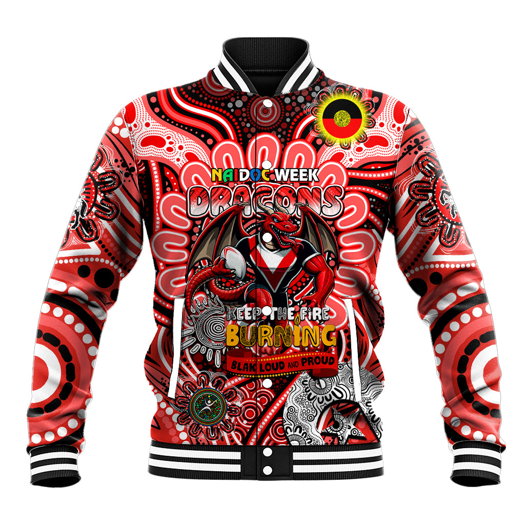 Custom NAIDOC Week 2024 Dragons Baseball Jacket Mascot Rugby