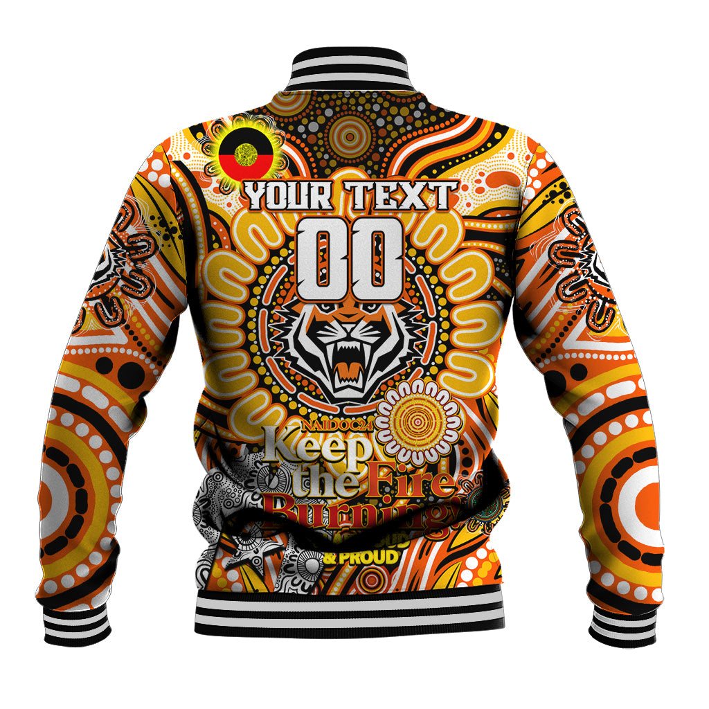 Custom NAIDOC Week 2024 Tigers Baseball Jacket Mascot Rugby