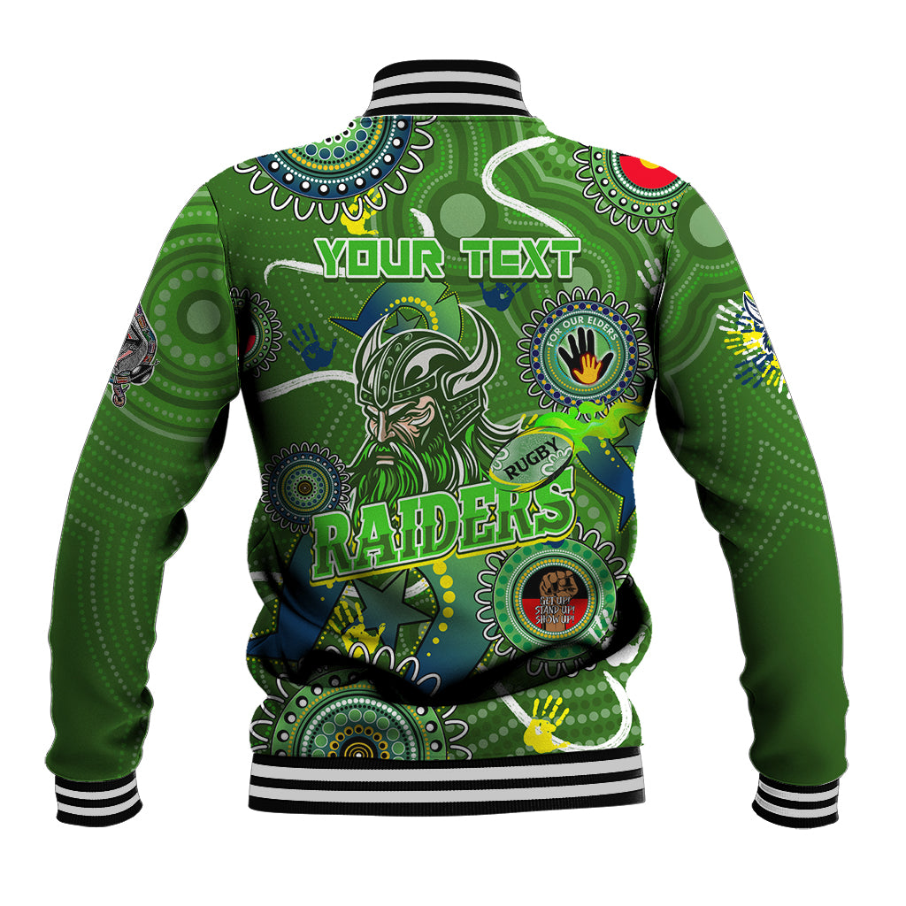 Personalised NAIDOC Week 2024 Raiders Baseball Jacket Australia Fire Burning