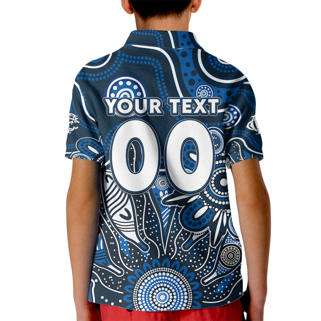 Personalised Blues NAIDOC Week 2024 Kid Polo Shirt Aussie Aboriginal Art