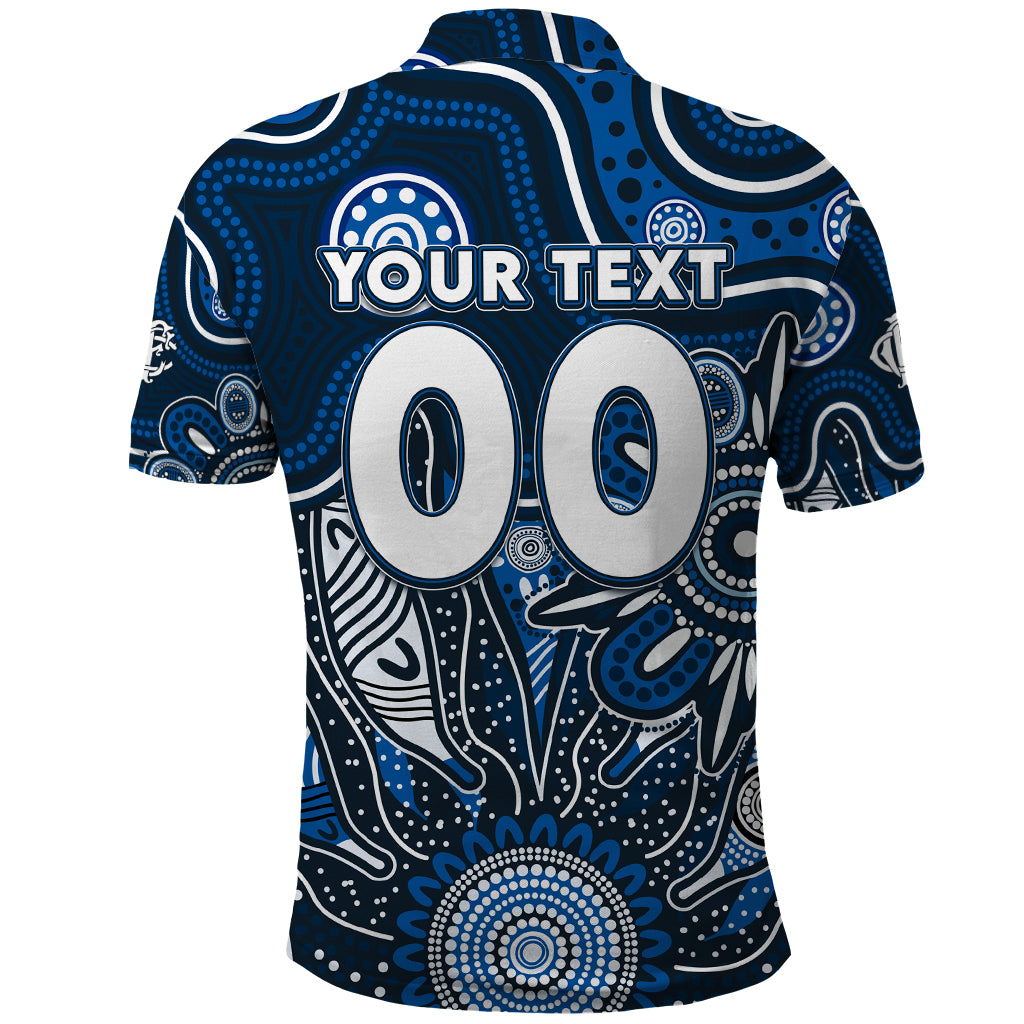 Personalised Blues NAIDOC Week 2024 Polo Shirt Aussie Aboriginal Art