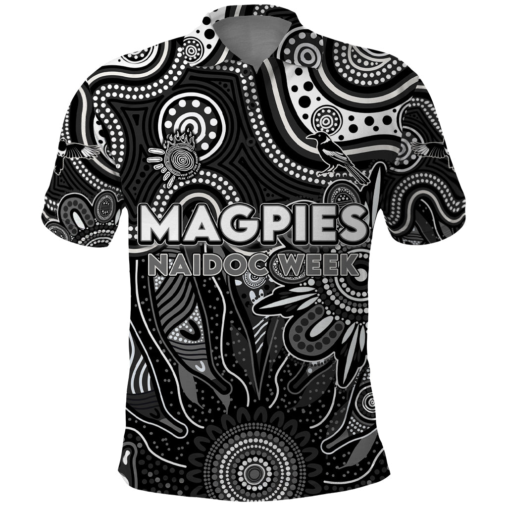 Personalised Magpies NAIDOC Week 2024 Polo Shirt Aussie Aboriginal Art