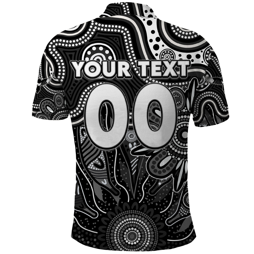 Personalised Magpies NAIDOC Week 2024 Polo Shirt Aussie Aboriginal Art