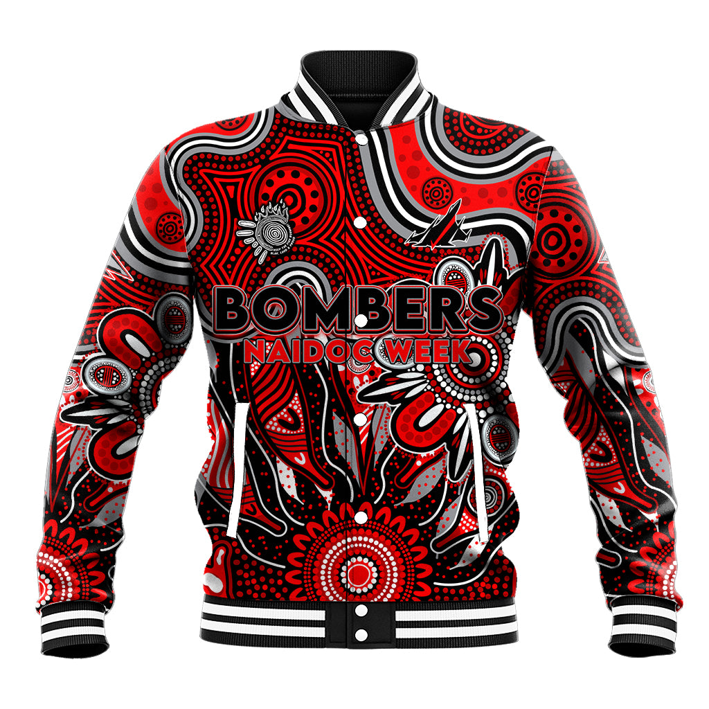 Personalised Bombers NAIDOC Week 2024 Baseball Jacket Aussie Aboriginal Art