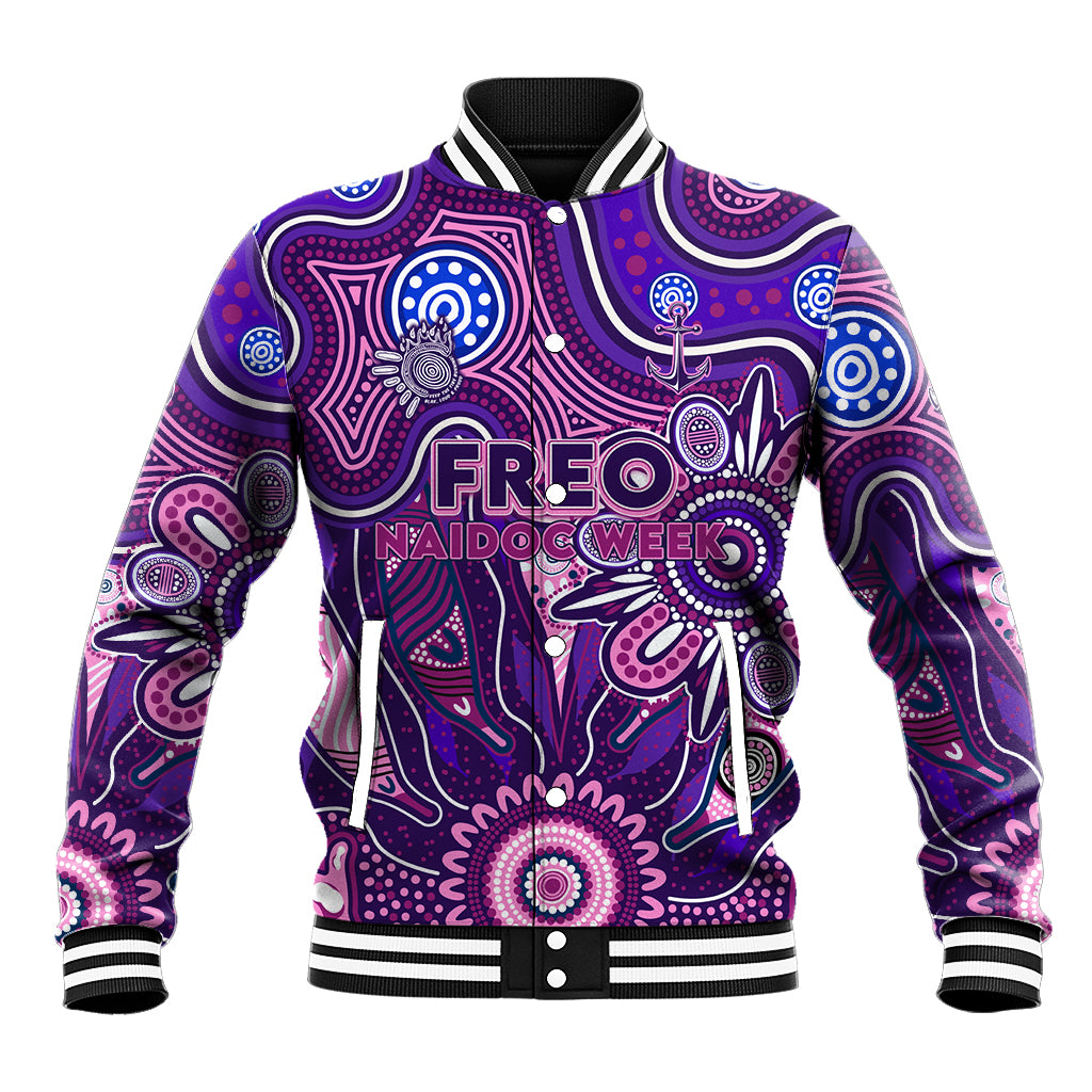 Personalised Freo NAIDOC Week 2024 Baseball Jacket Aussie Aboriginal Art