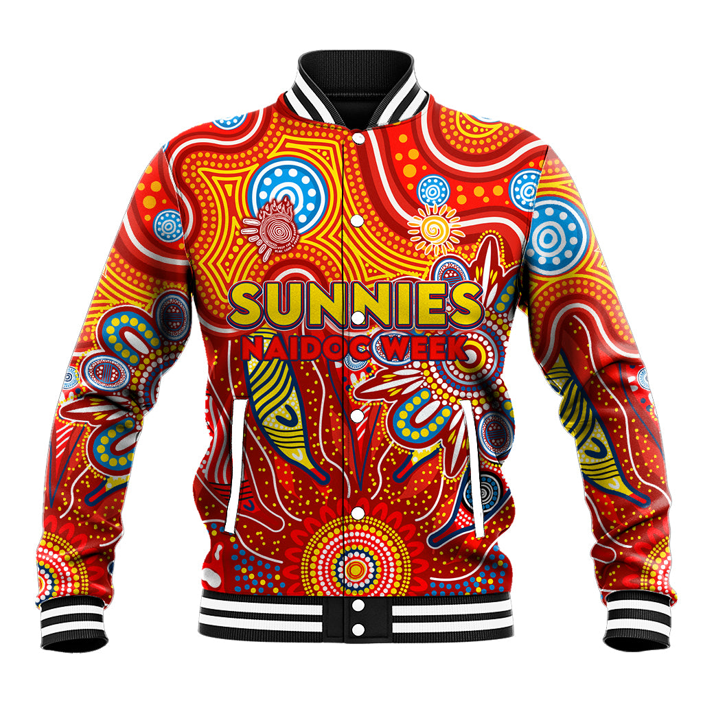 Personalised Sunnies NAIDOC Week 2024 Baseball Jacket Aussie Aboriginal Art