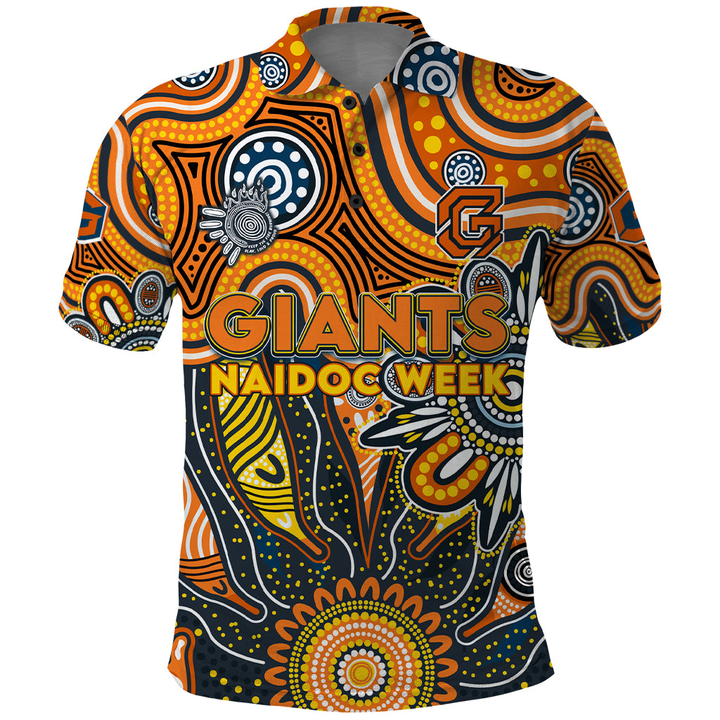 Personalised Giants NAIDOC Week 2024 Polo Shirt Aussie Aboriginal Art