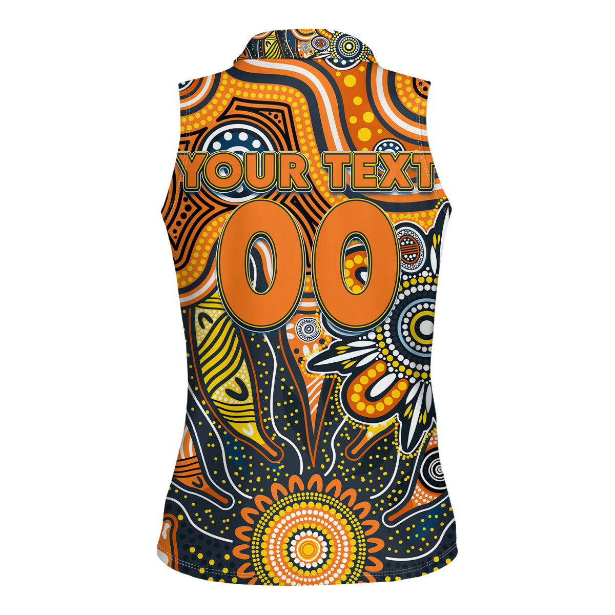 Personalised Giants NAIDOC Week 2024 Women Sleeveless Polo Shirt Aussie Aboriginal Art