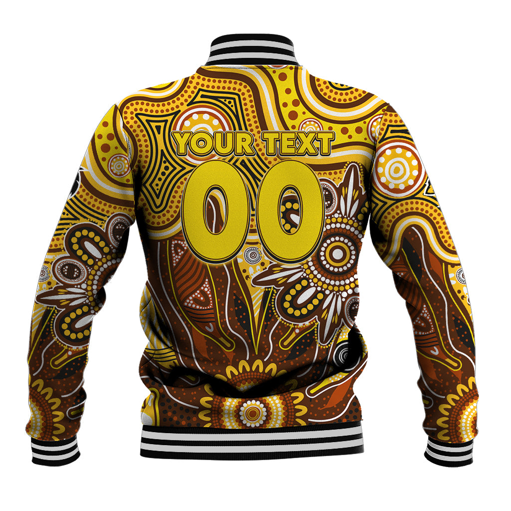 Personalised Hawks NAIDOC Week 2024 Baseball Jacket Aussie Aboriginal Art