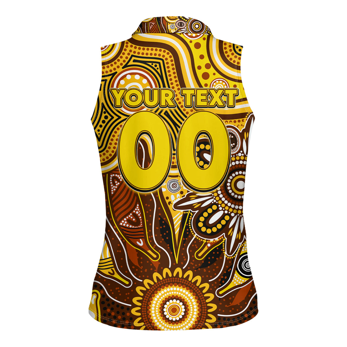 Personalised Hawks NAIDOC Week 2024 Women Sleeveless Polo Shirt Aussie Aboriginal Art