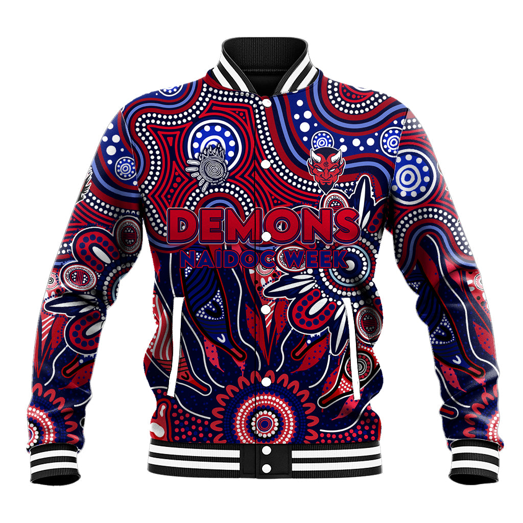 Personalised Demons NAIDOC Week 2024 Baseball Jacket Aussie Aboriginal Art