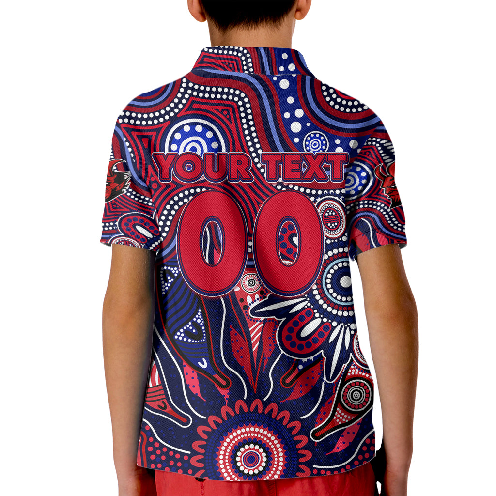 Personalised Demons NAIDOC Week 2024 Kid Polo Shirt Aussie Aboriginal Art