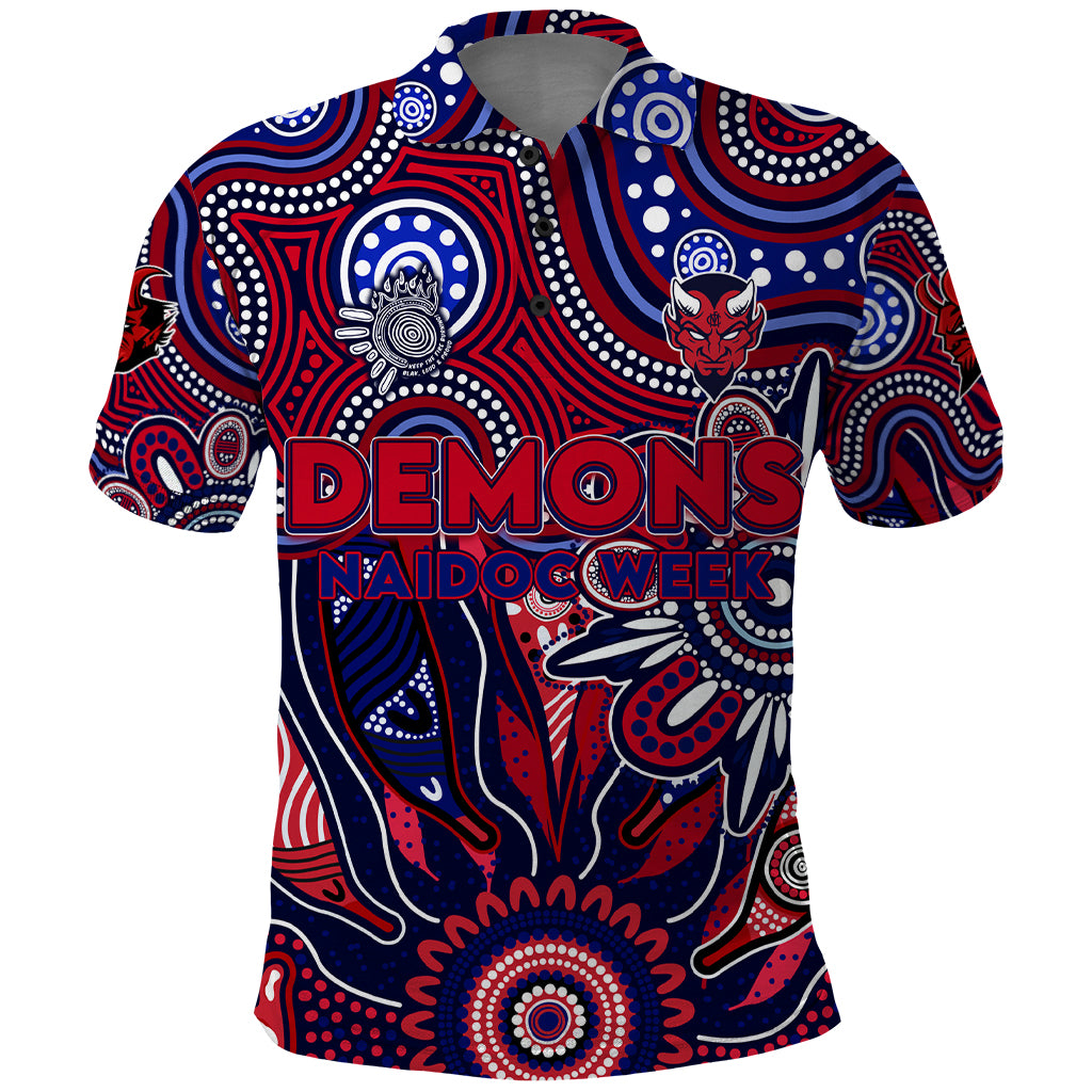 Personalised Demons NAIDOC Week 2024 Polo Shirt Aussie Aboriginal Art