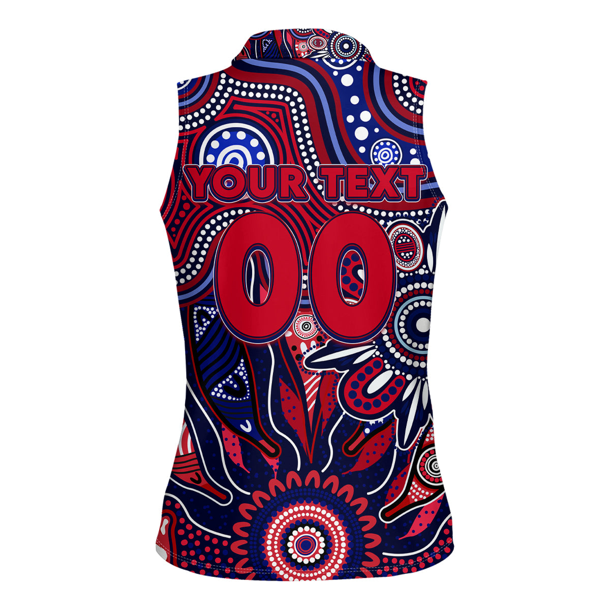 Personalised Demons NAIDOC Week 2024 Women Sleeveless Polo Shirt Aussie Aboriginal Art