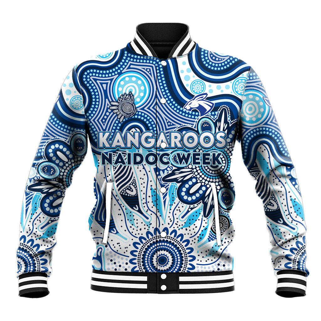 Personalised Kangaroos NAIDOC Week 2024 Baseball Jacket Aussie Aboriginal Art