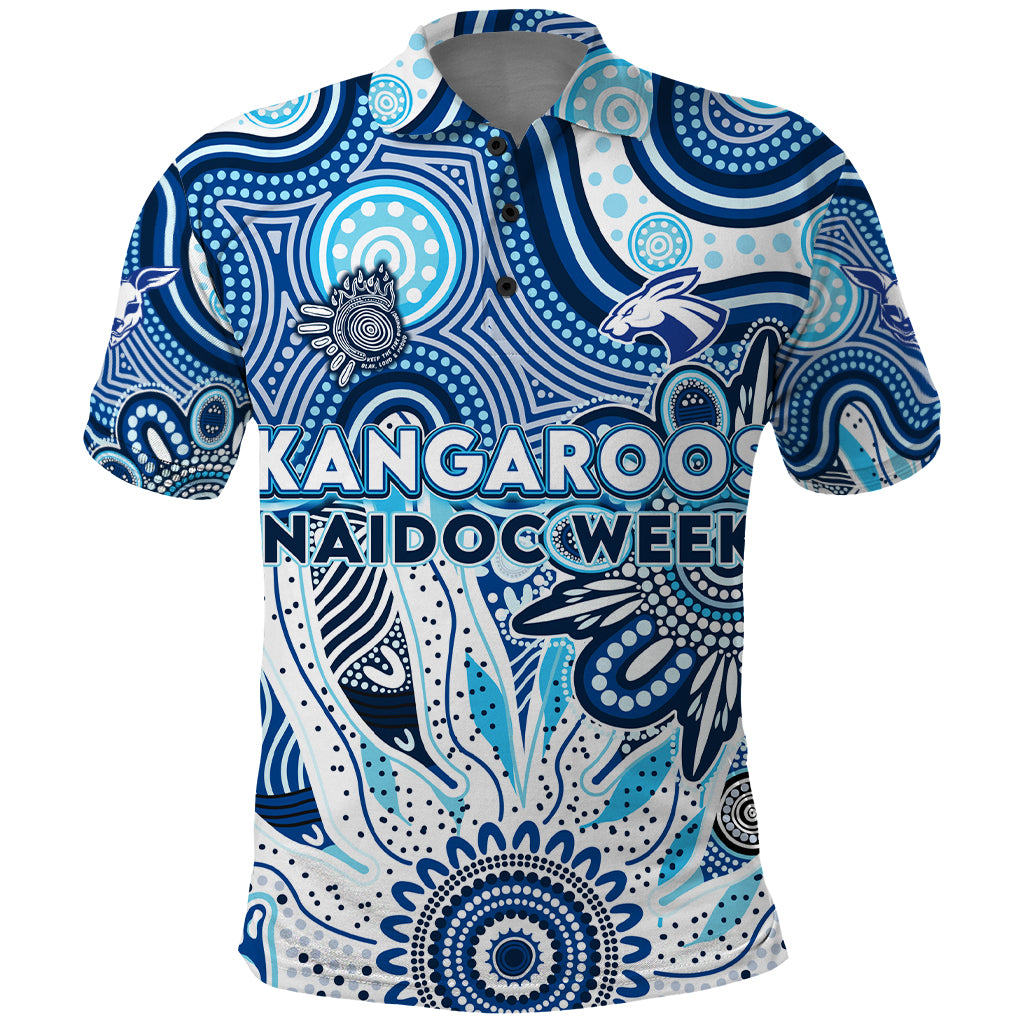 Personalised Kangaroos NAIDOC Week 2024 Polo Shirt Aussie Aboriginal Art