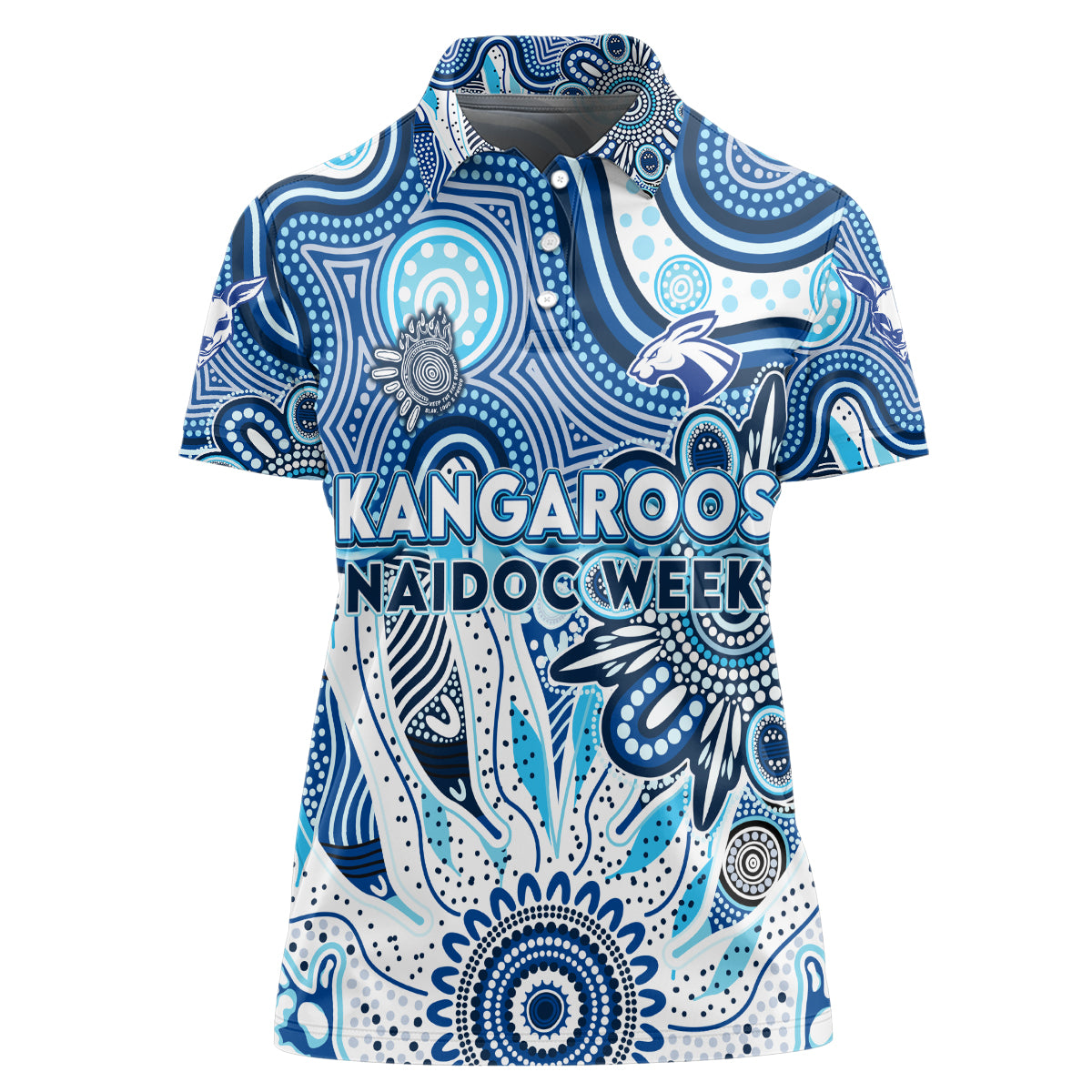 Personalised Kangaroos NAIDOC Week 2024 Women Polo Shirt Aussie Aboriginal Art