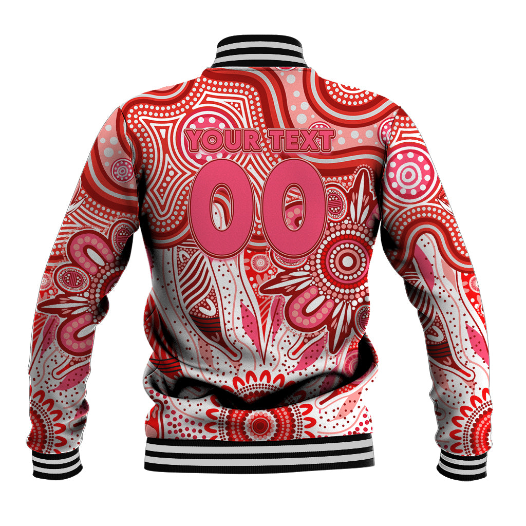 Personalised Swans NAIDOC Week 2024 Baseball Jacket Aussie Aboriginal Art