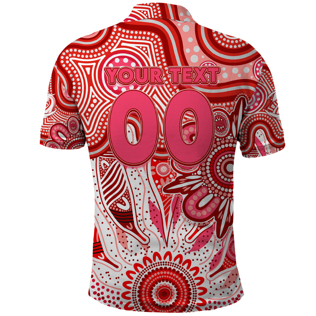 Personalised Swans NAIDOC Week 2024 Polo Shirt Aussie Aboriginal Art