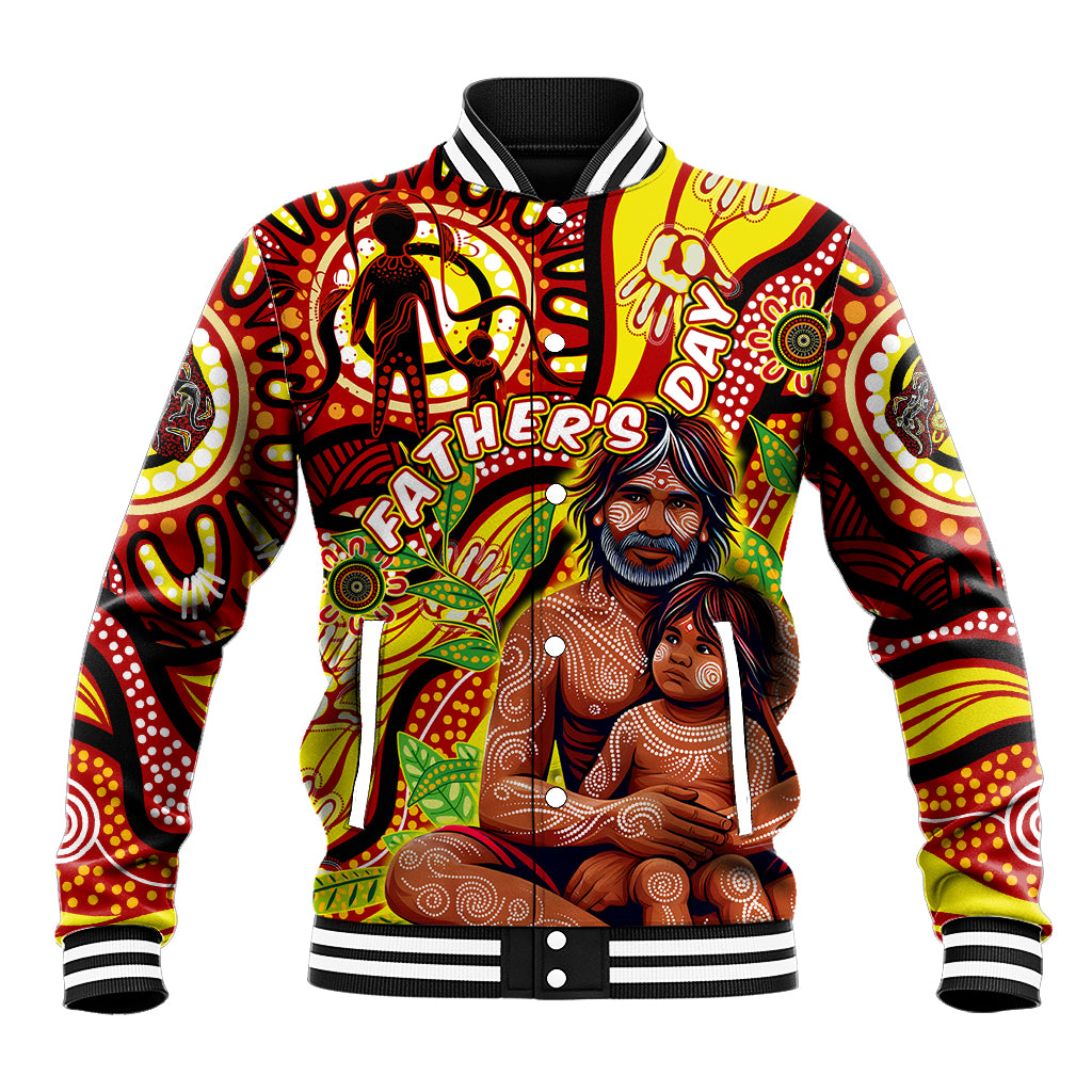 Custom Australia Father's Day Baseball Jacket Aboriginal Father and Son