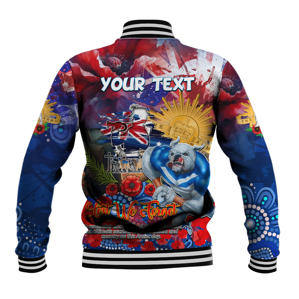 Personalised Australia Rugby Bulldogs ANZAC Baseball Jacket Canterbury-Bankstown Scratch Style