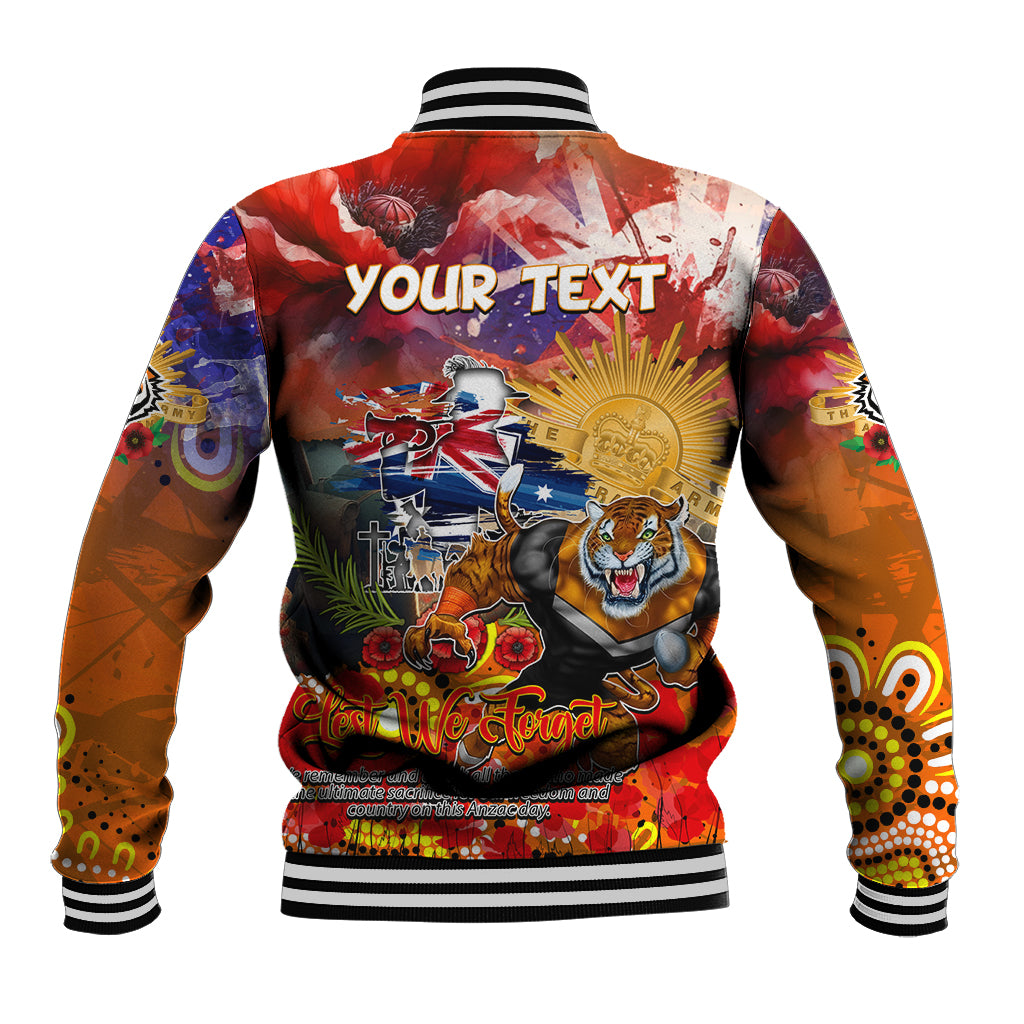 Personalised Australia Rugby Tigers ANZAC Baseball Jacket Wests Scratch Style