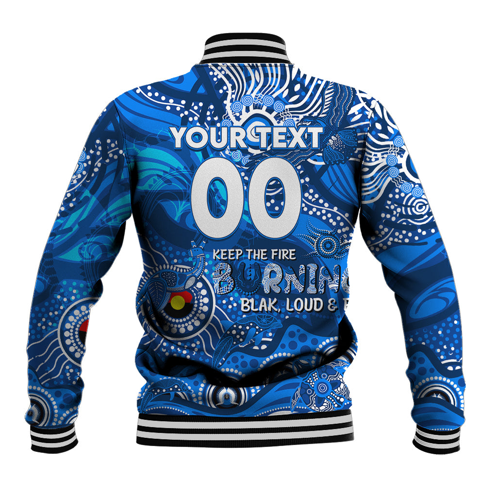 Custom NAIDOC Week 2024 Cats Baseball Jacket Aboriginal Animals Keep The Fire Burning