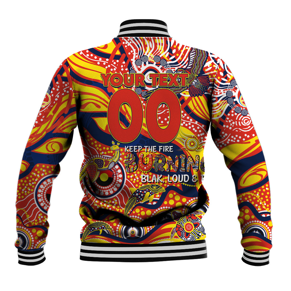 Custom NAIDOC Week 2024 Sunnies Baseball Jacket Aboriginal Animals Keep The Fire Burning