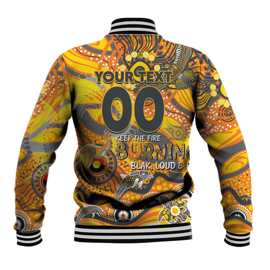 Custom NAIDOC Week 2024 Giants Baseball Jacket Aboriginal Animals Keep The Fire Burning