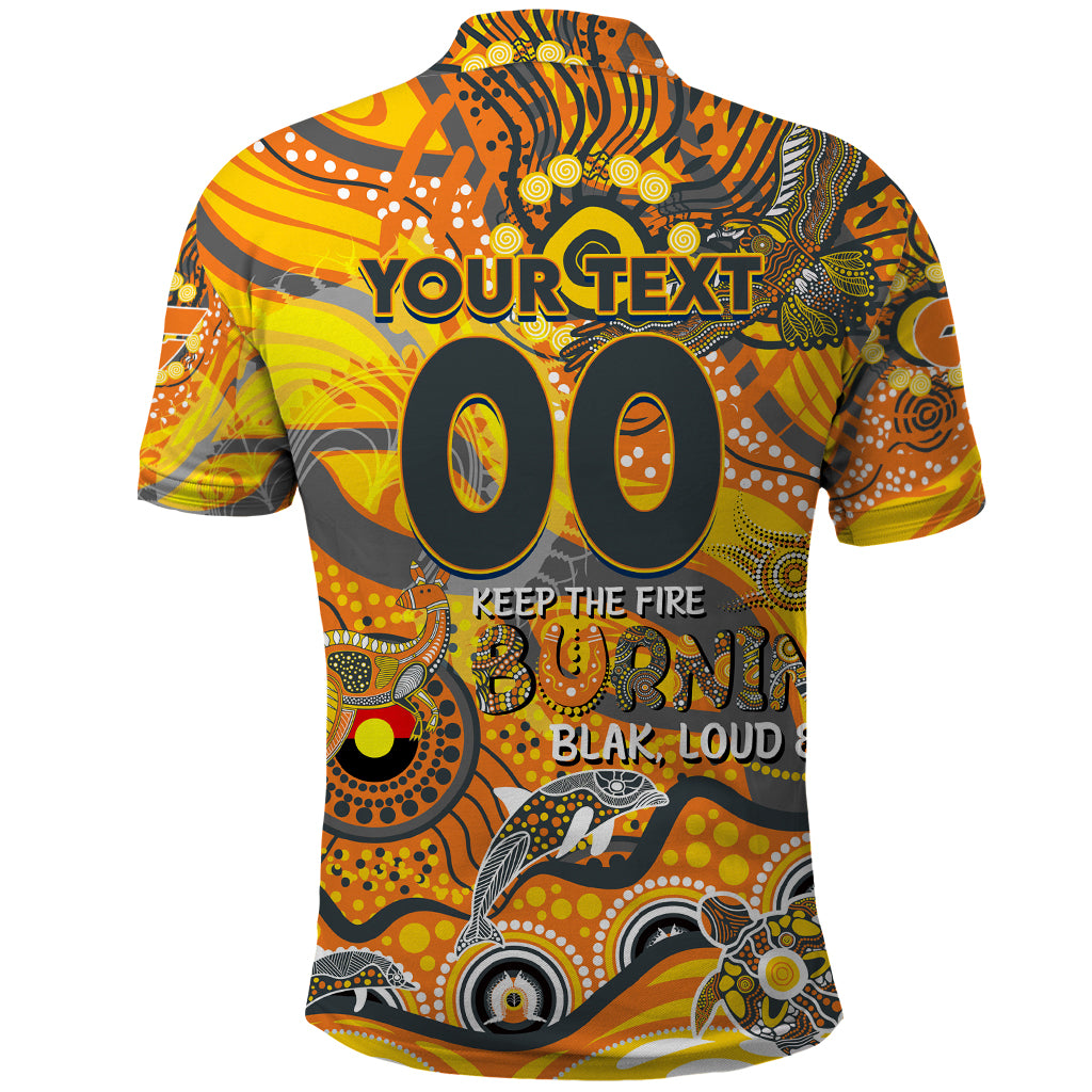 Custom NAIDOC Week 2024 Giants Polo Shirt Aboriginal Animals Keep The Fire Burning