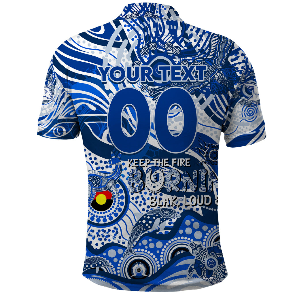 Custom NAIDOC Week 2024 Kangaroos Polo Shirt Aboriginal Animals Keep The Fire Burning