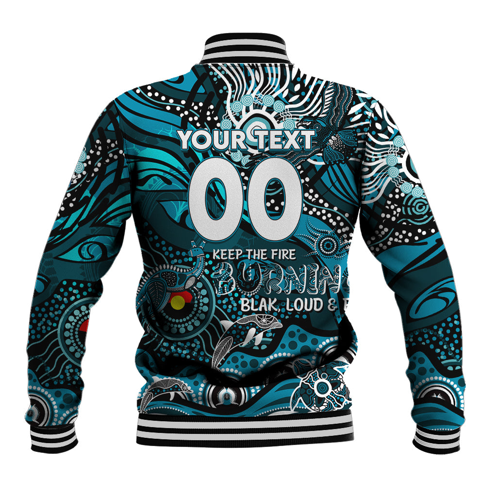 Custom NAIDOC Week 2024 Power Baseball Jacket Aboriginal Animals Keep The Fire Burning