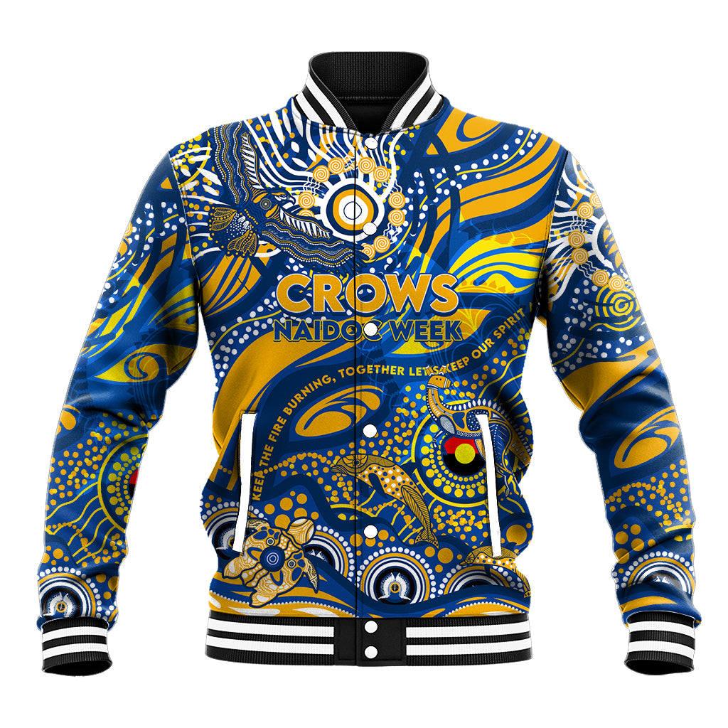 Custom NAIDOC Week 2024 Eagles Baseball Jacket Aboriginal Animals Keep The Fire Burning