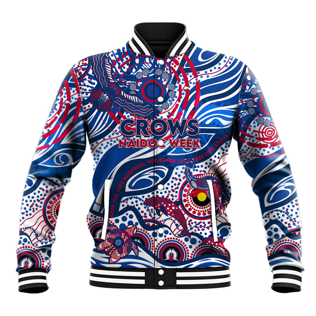 Custom NAIDOC Week 2024 Bulldogs Baseball Jacket Aboriginal Animals Keep The Fire Burning