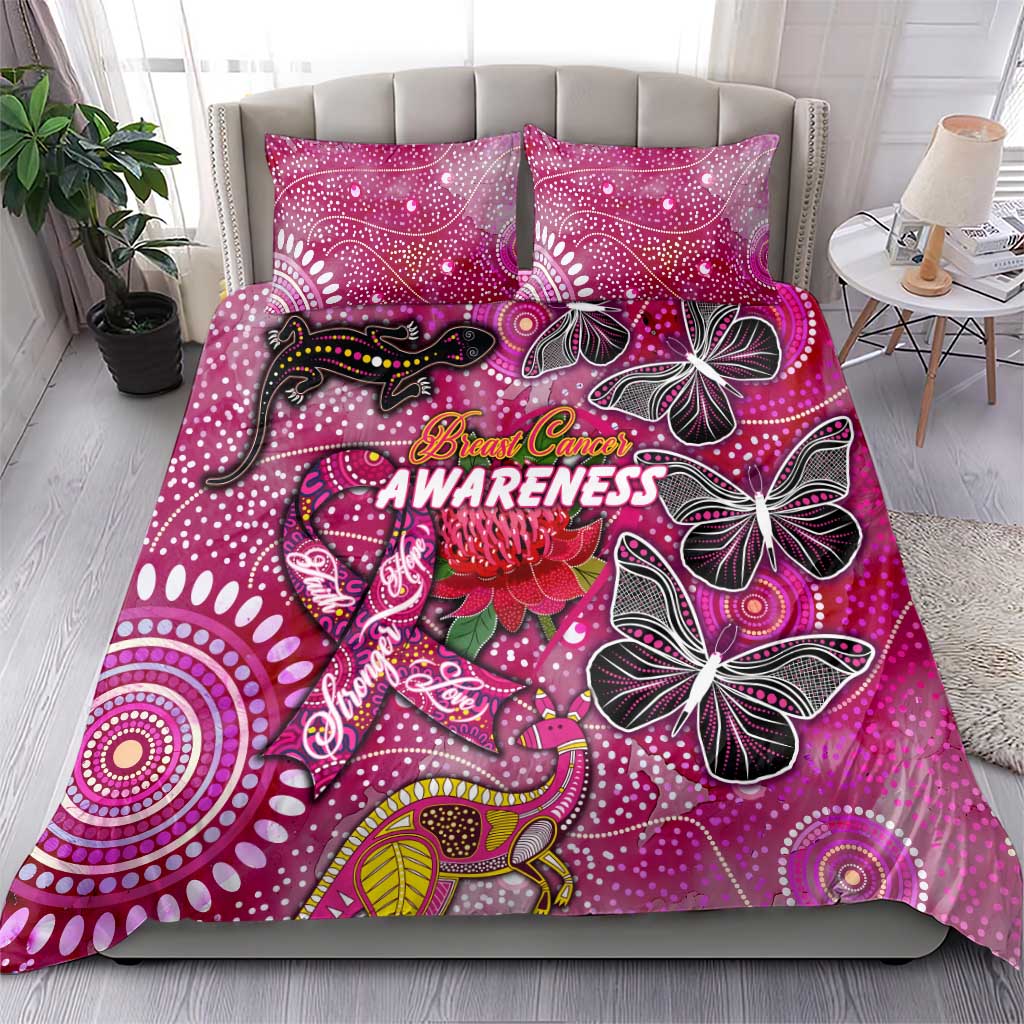 Breast Cancer Awareness Aboriginal Bedding Set Australian Pink Out