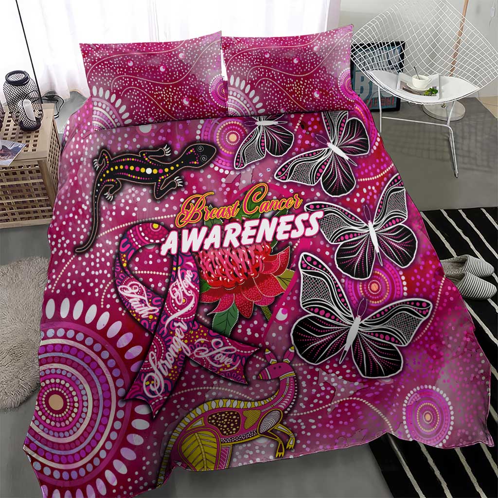 Breast Cancer Awareness Aboriginal Bedding Set Australian Pink Out