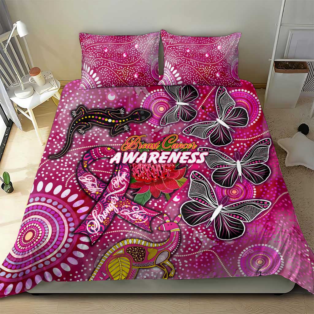 Breast Cancer Awareness Aboriginal Bedding Set Australian Pink Out