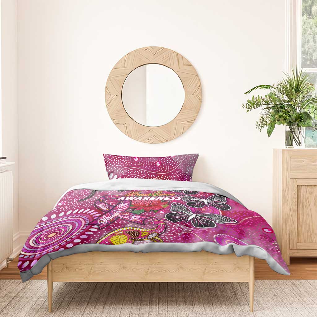 Breast Cancer Awareness Aboriginal Bedding Set Australian Pink Out