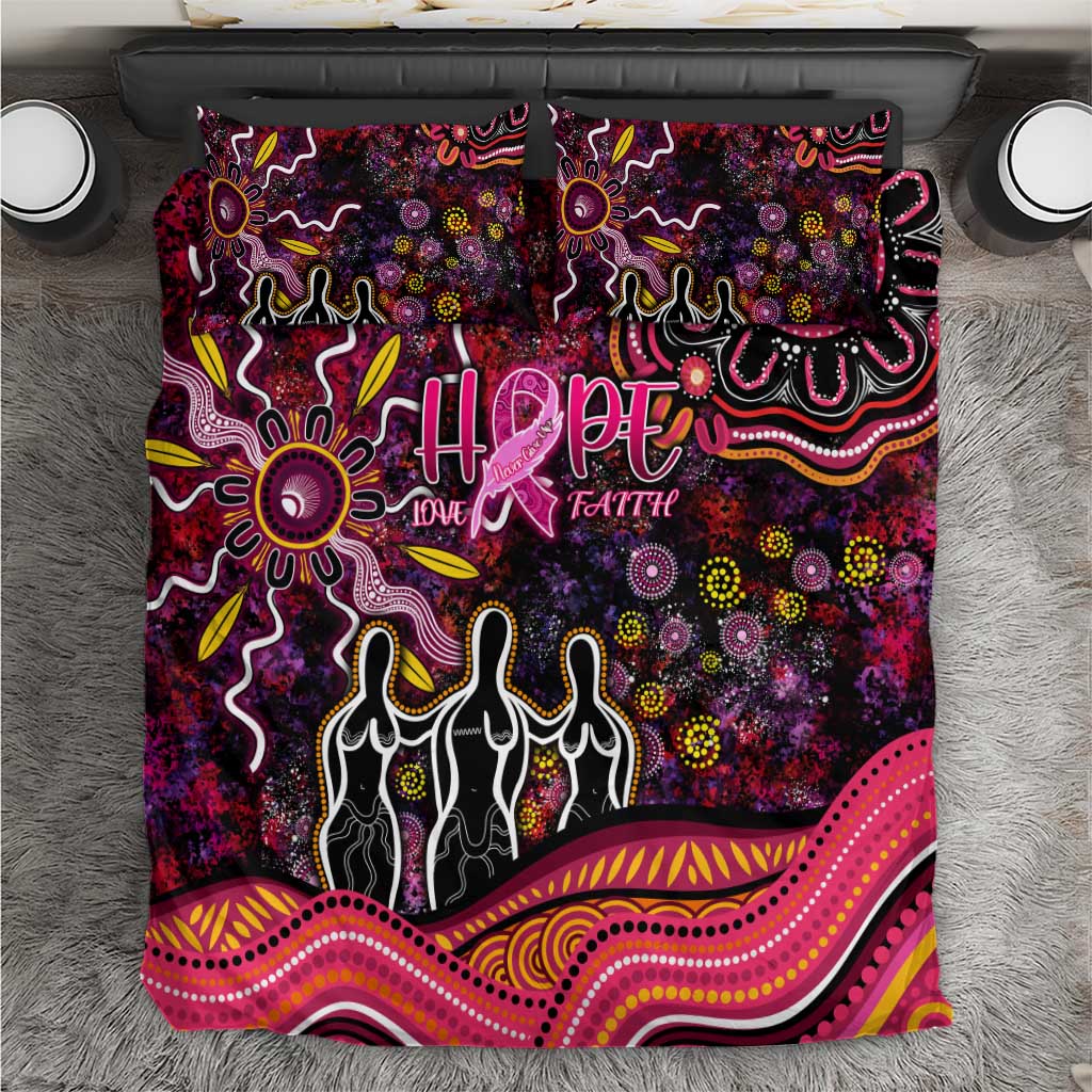 Breast Cancer Aboriginal Bedding Set Australian Indigenous Never Give Up - Faith Hope Love