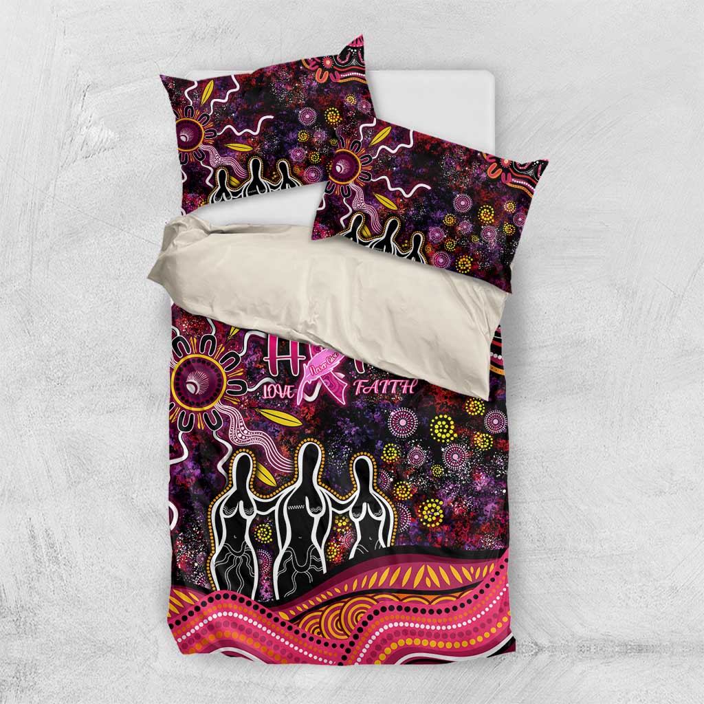 Breast Cancer Aboriginal Bedding Set Australian Indigenous Never Give Up - Faith Hope Love