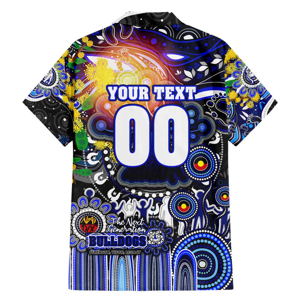 Personalised NAIDOC Week 2025 Bulldogs Rugby Family Matching Tank Maxi Dress and Hawaiian Shirt Aboriginal Dot Painting