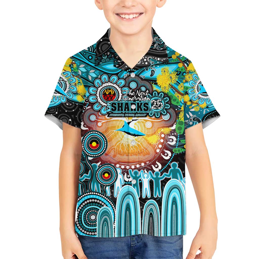Personalised NAIDOC Week 2025 Sharks Rugby Family Matching Tank Maxi Dress and Hawaiian Shirt Aboriginal Dot Painting