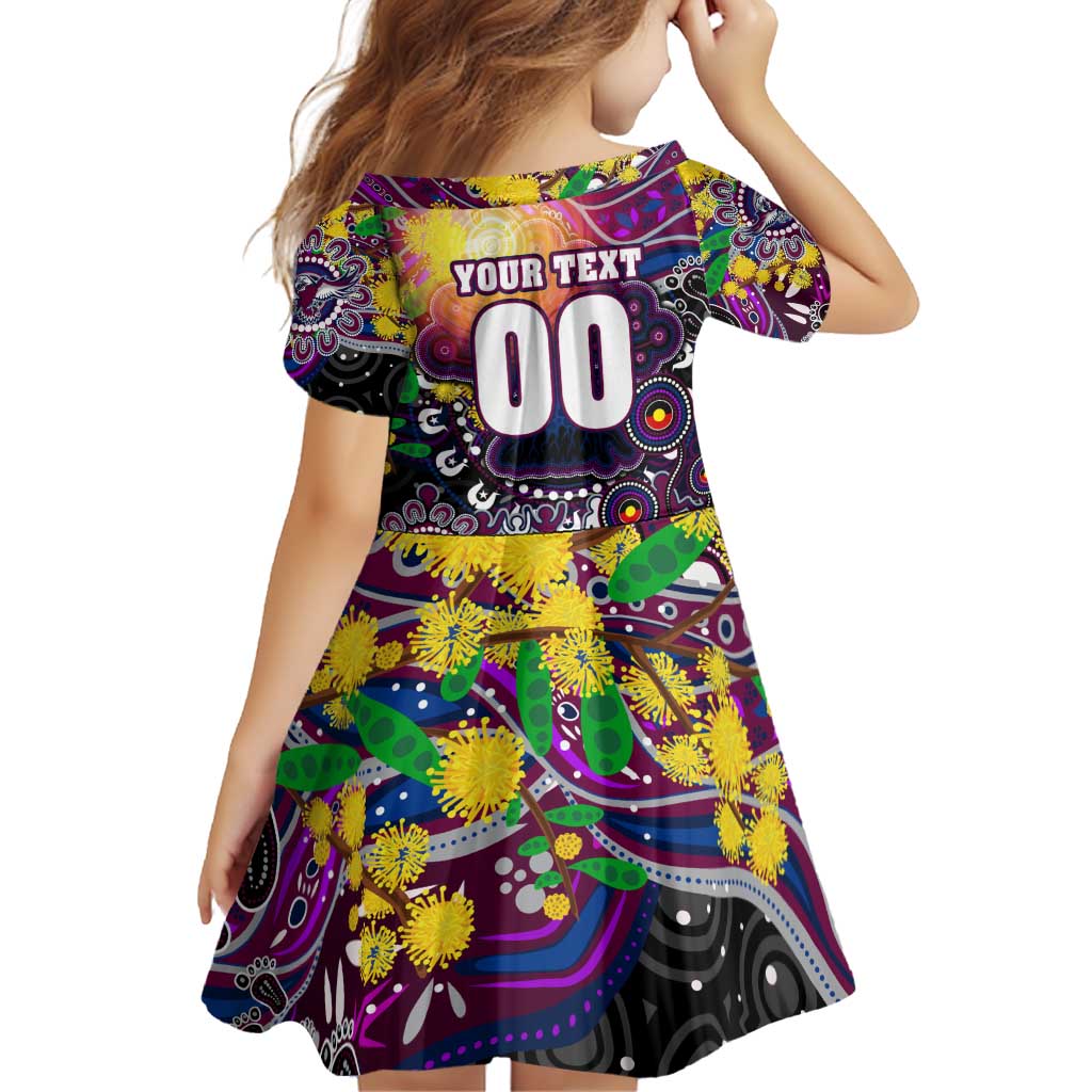 Personalised NAIDOC Week 2025 Sea Eagles Rugby Family Matching Off Shoulder Short Dress and Hawaiian Shirt Aboriginal Dot Painting