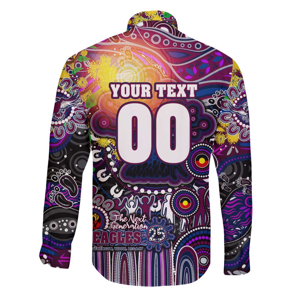 Personalised NAIDOC Week 2025 Sea Eagles Rugby Family Matching Puletasi and Hawaiian Shirt Aboriginal Dot Painting