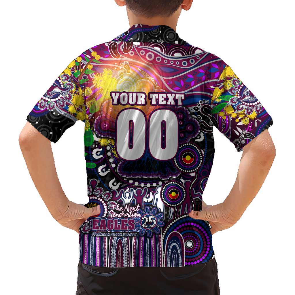 Personalised NAIDOC Week 2025 Sea Eagles Rugby Kid Hawaiian Shirt Aboriginal Dot Painting