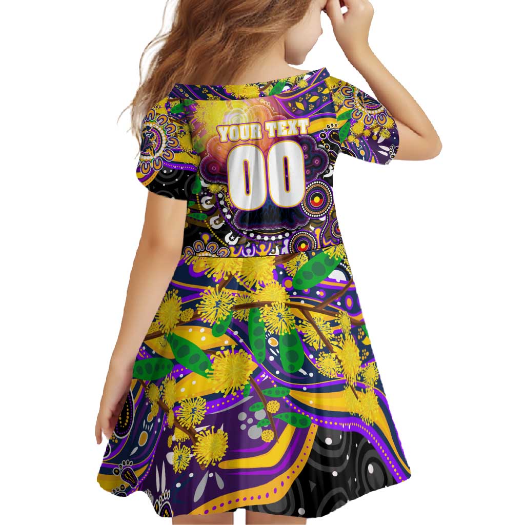 Personalised NAIDOC Week 2025 Storm Rugby Family Matching Long Sleeve Bodycon Dress and Hawaiian Shirt Aboriginal Dot Painting